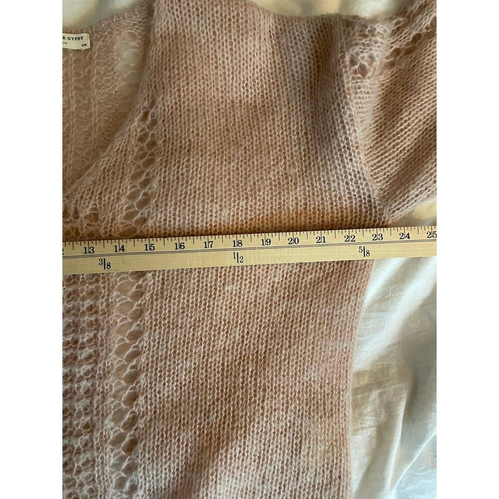 Spell & the Gypsy’s Spell Knit V-Neck Sweater Stone Angora Blend Size S/M - Picture 13 of 16